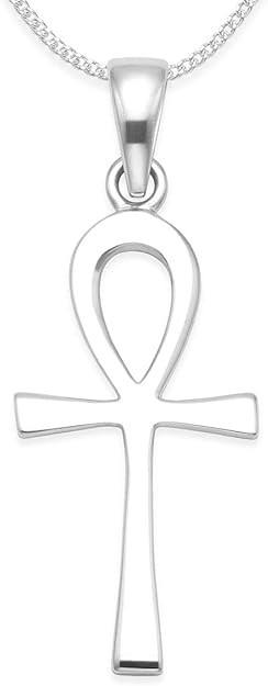 Collar con dije de cruz ankh