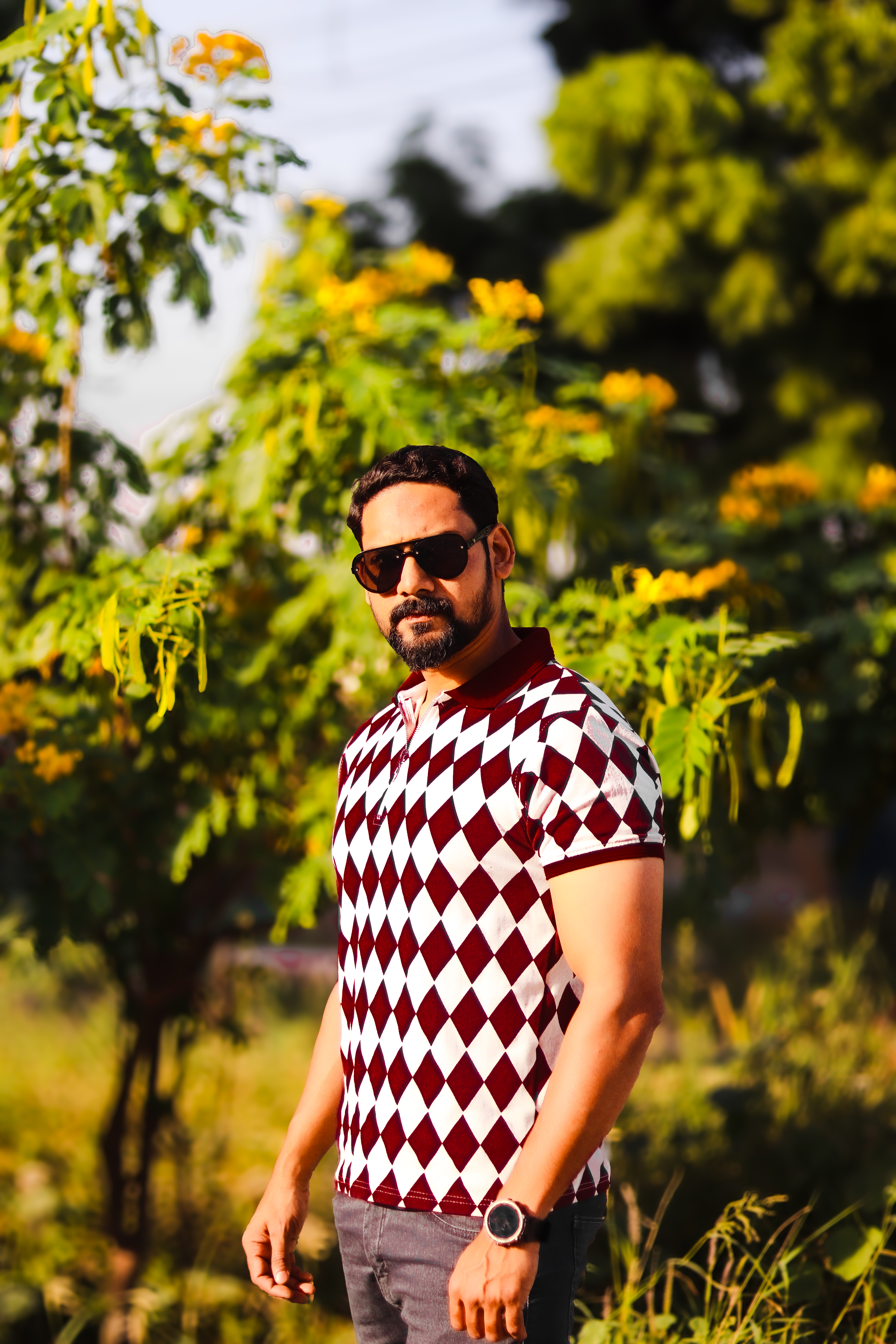 Maroon diamond classic polo 