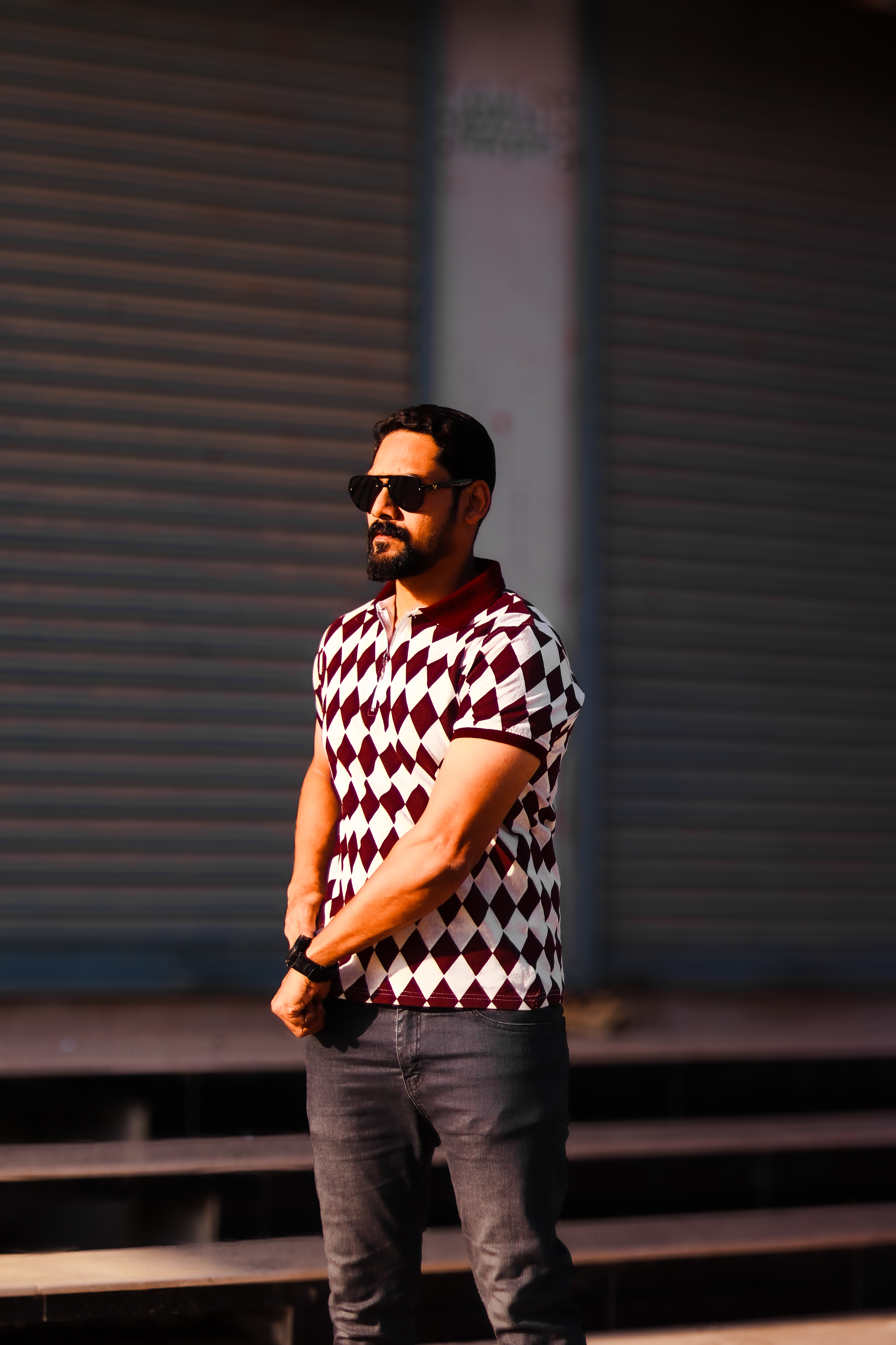 Maroon diamond classic polo