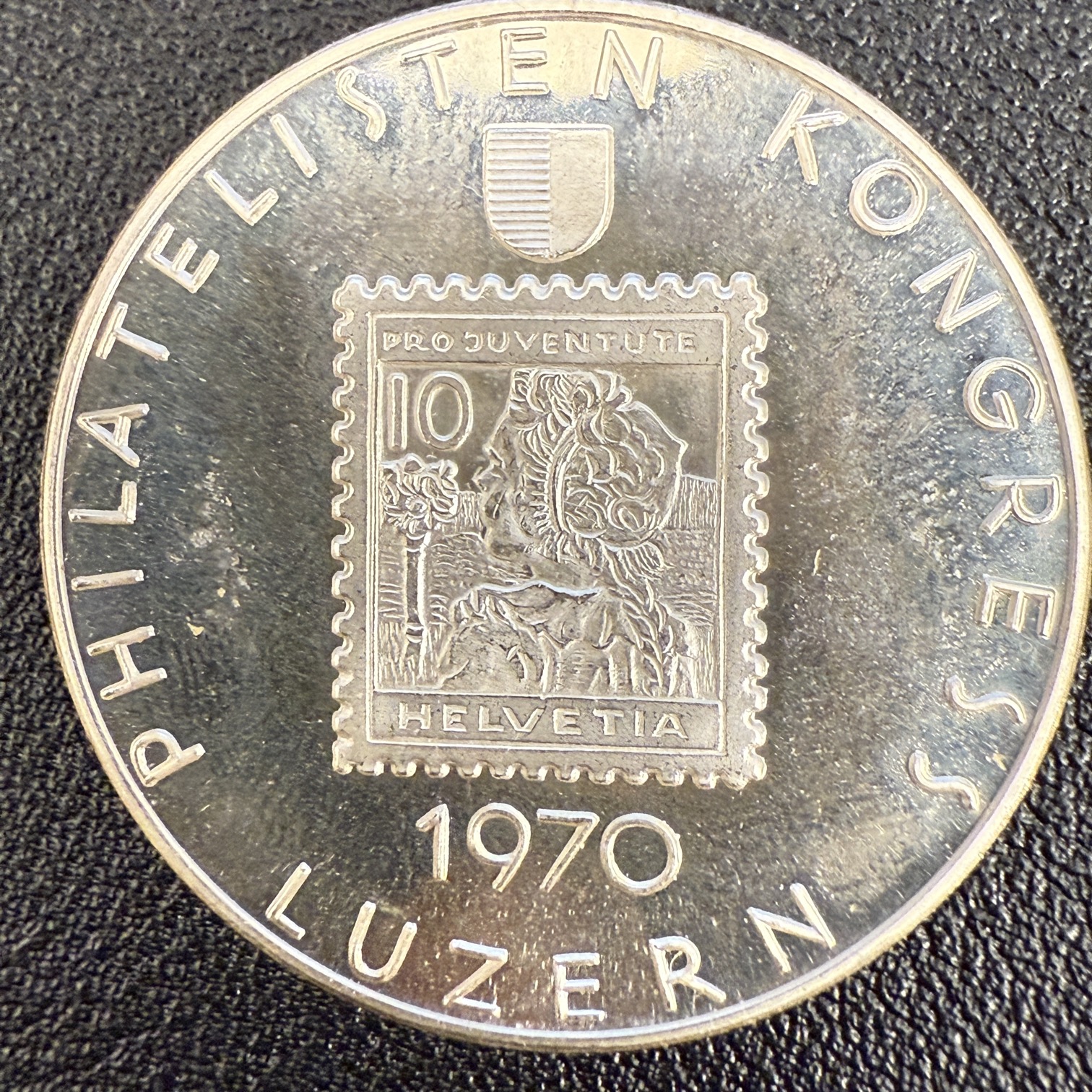 Gedenkmünze Philatelisten Kongress Luzern 1970