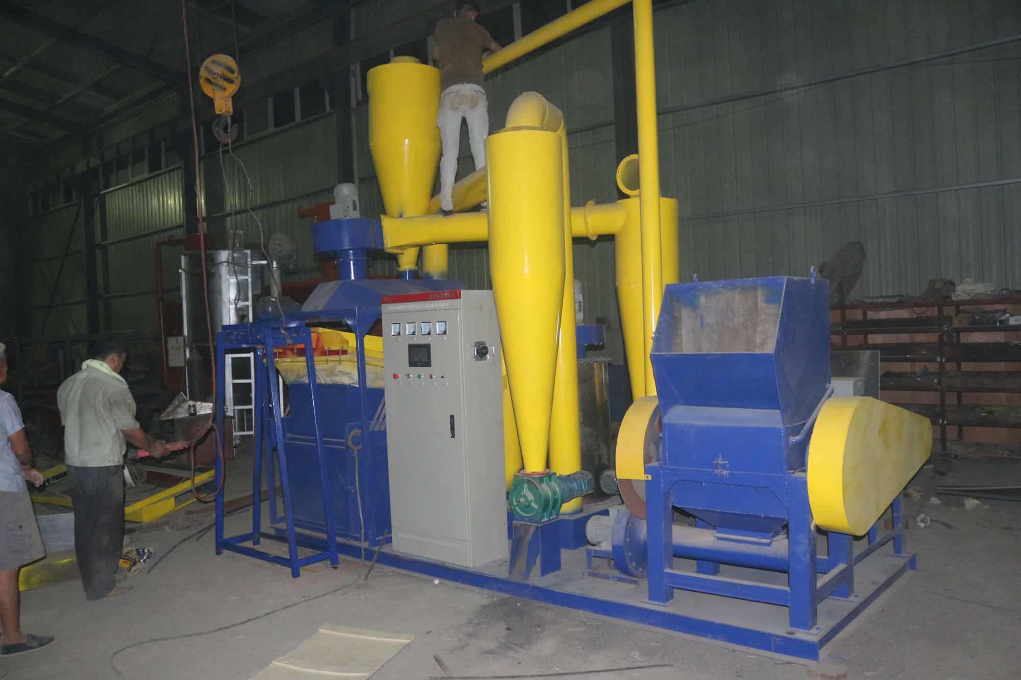 Waste cable recycling plant