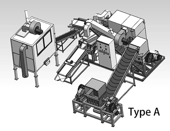 Scrap aluminum wire recycling machine