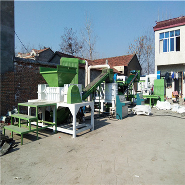 Shredder type radiator recycling separation line