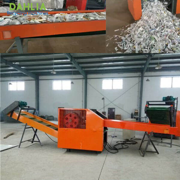 Uniform size newpaper magazine shredder machine