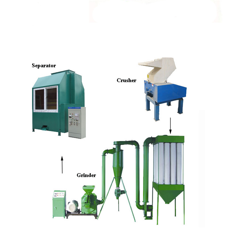 Shredding type waste aluminum plastic recycling machine