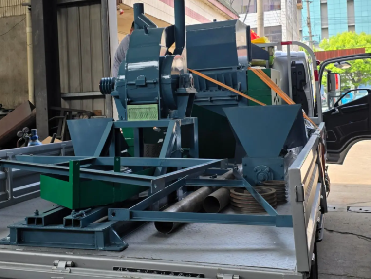 Fiber PVC pipe recycling machine