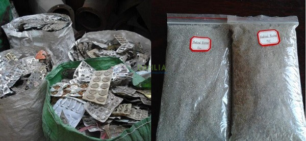 Medical waste blister pack recycling machine