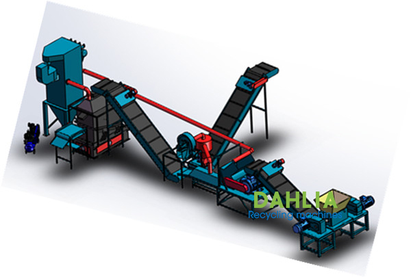 Shredder Type Auto/HVAC radiator shredding recycler with higher Metal Reuse Rate