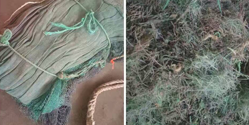 Cutting machine of PP rope yarn Polypropylene fiberwaste fabric denim cloth 