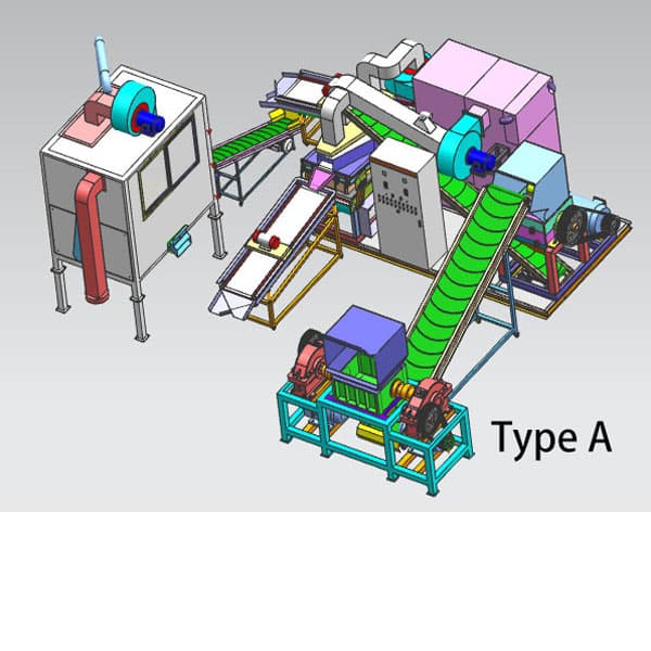 Waste cable recycling plant