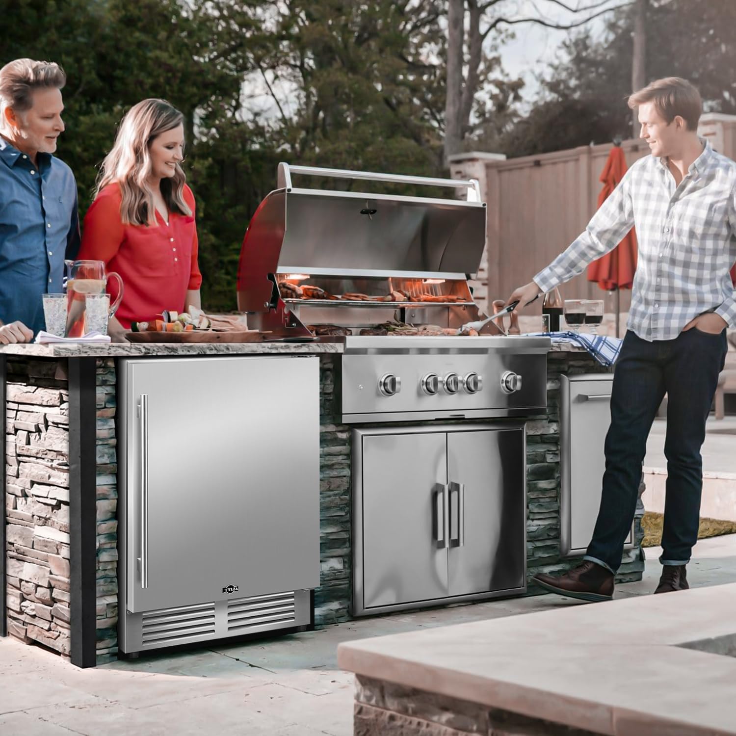 Stainless Steel Beverage Refrigerator