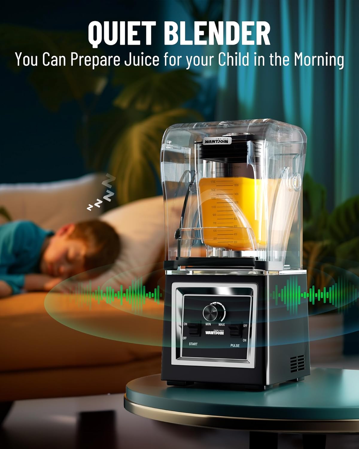 Commercial Blender with Soundproof Cover