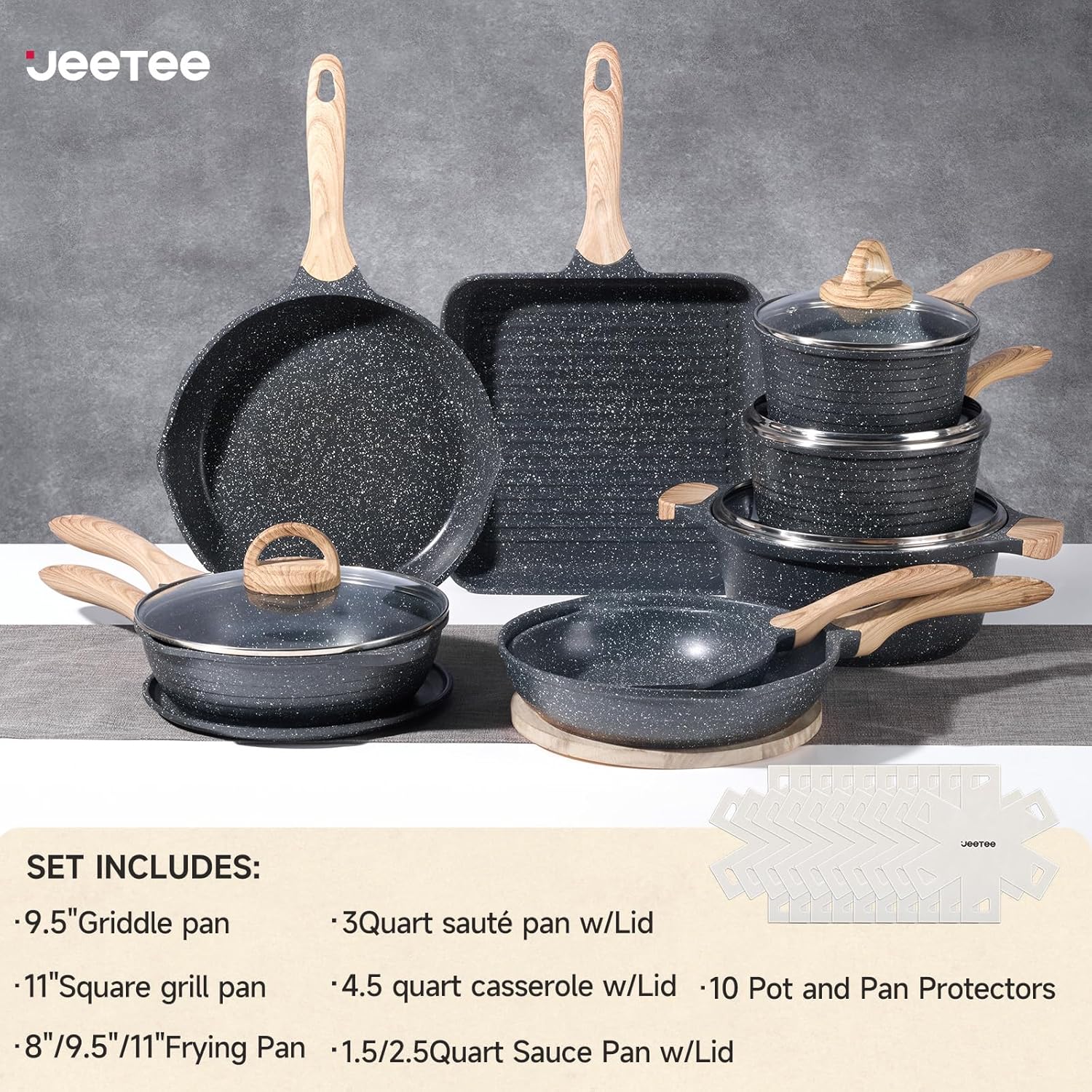 Non-Stick Granite Frying Pan Set