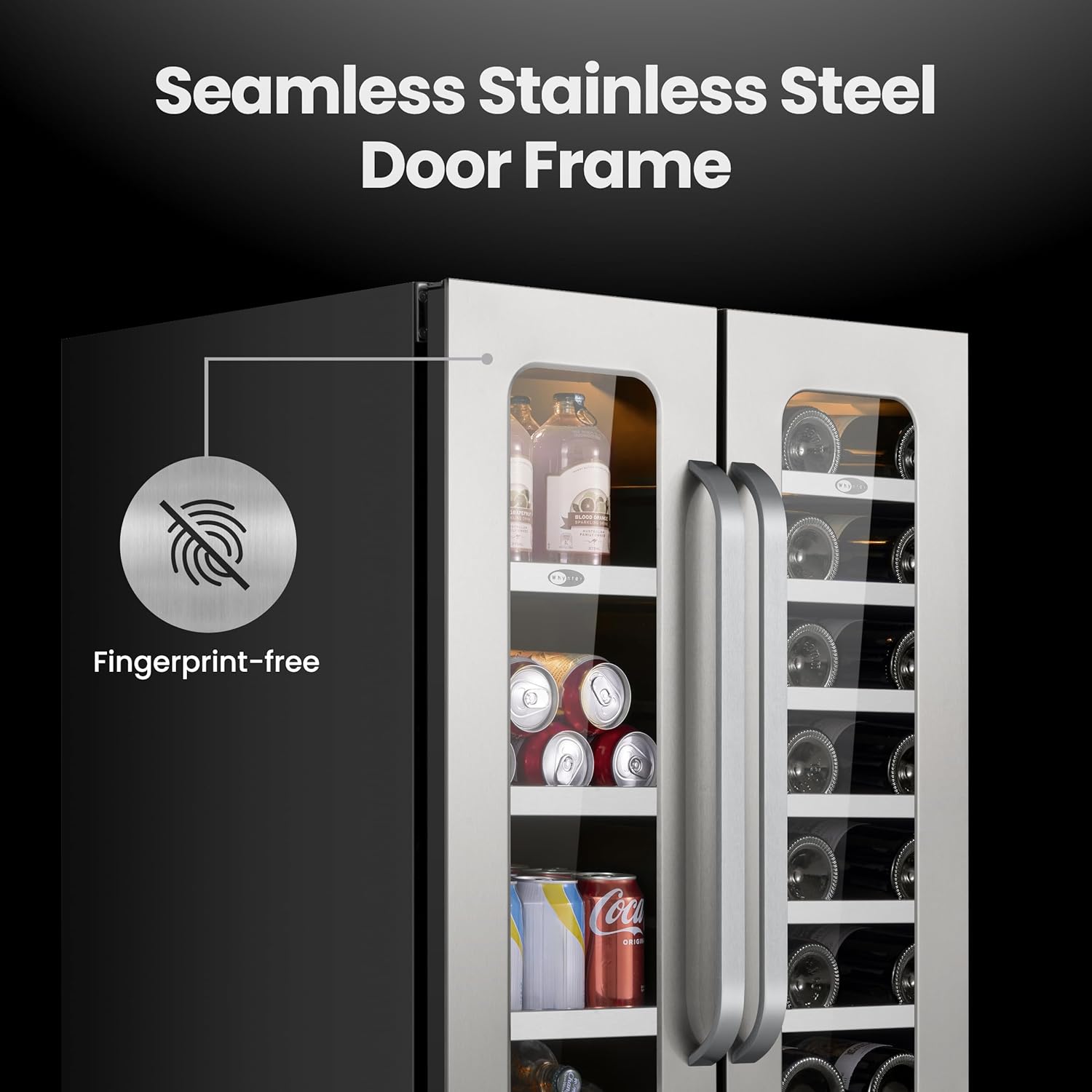 Dual-zone beverage and wine cooler