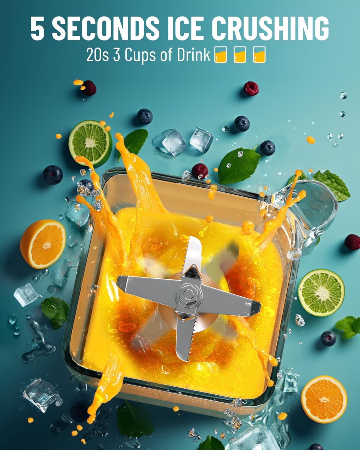 Commercial Blender with Soundproof Cover