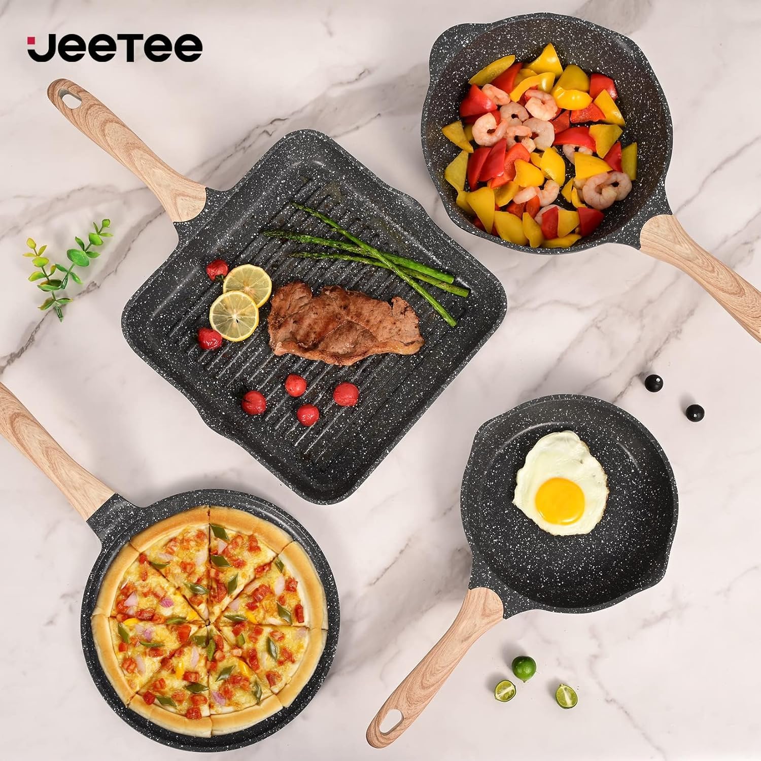 Non-Stick Granite Frying Pan Set