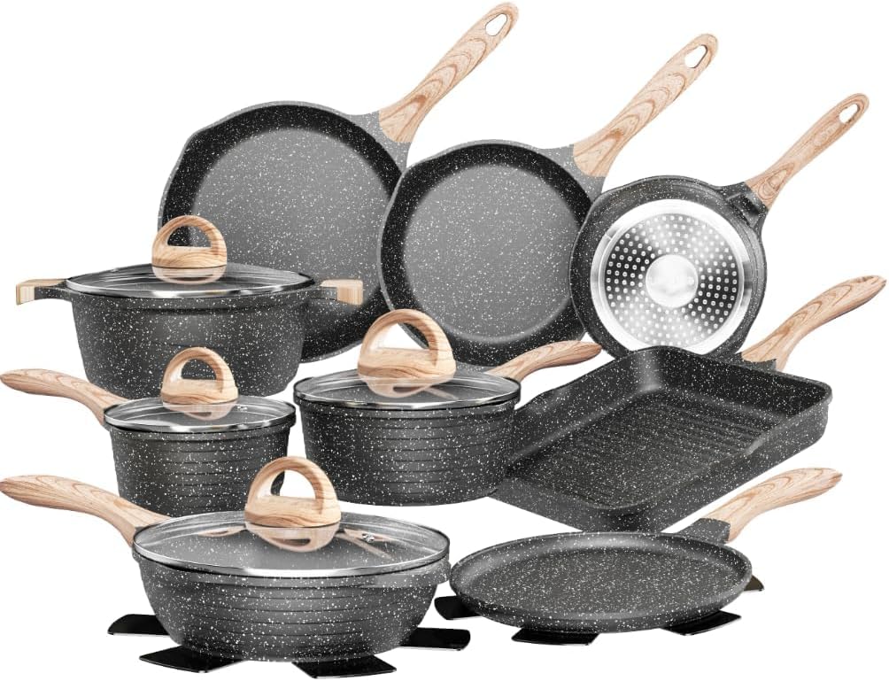 Non-Stick Granite Frying Pan Set