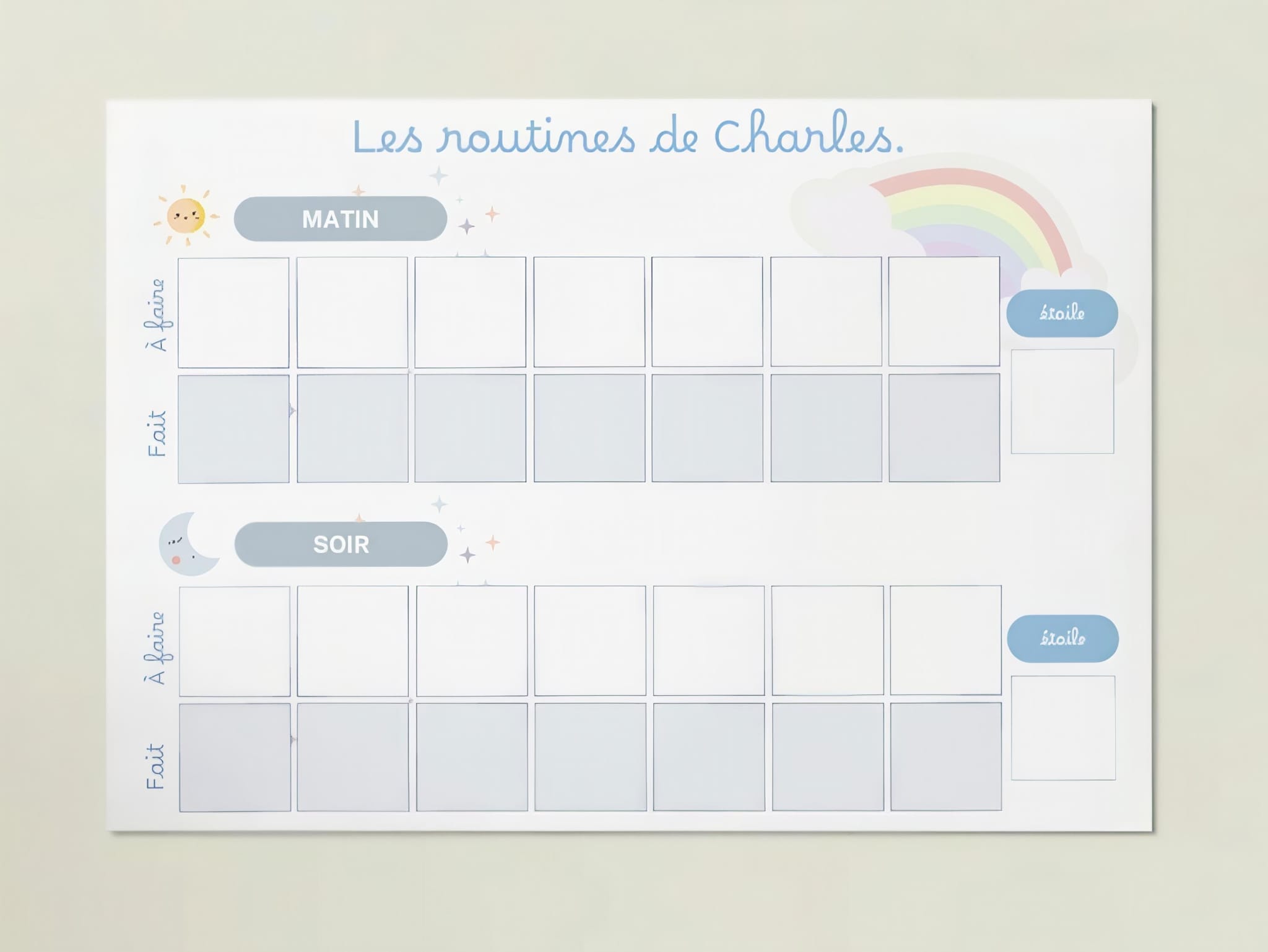 Tableau de routines