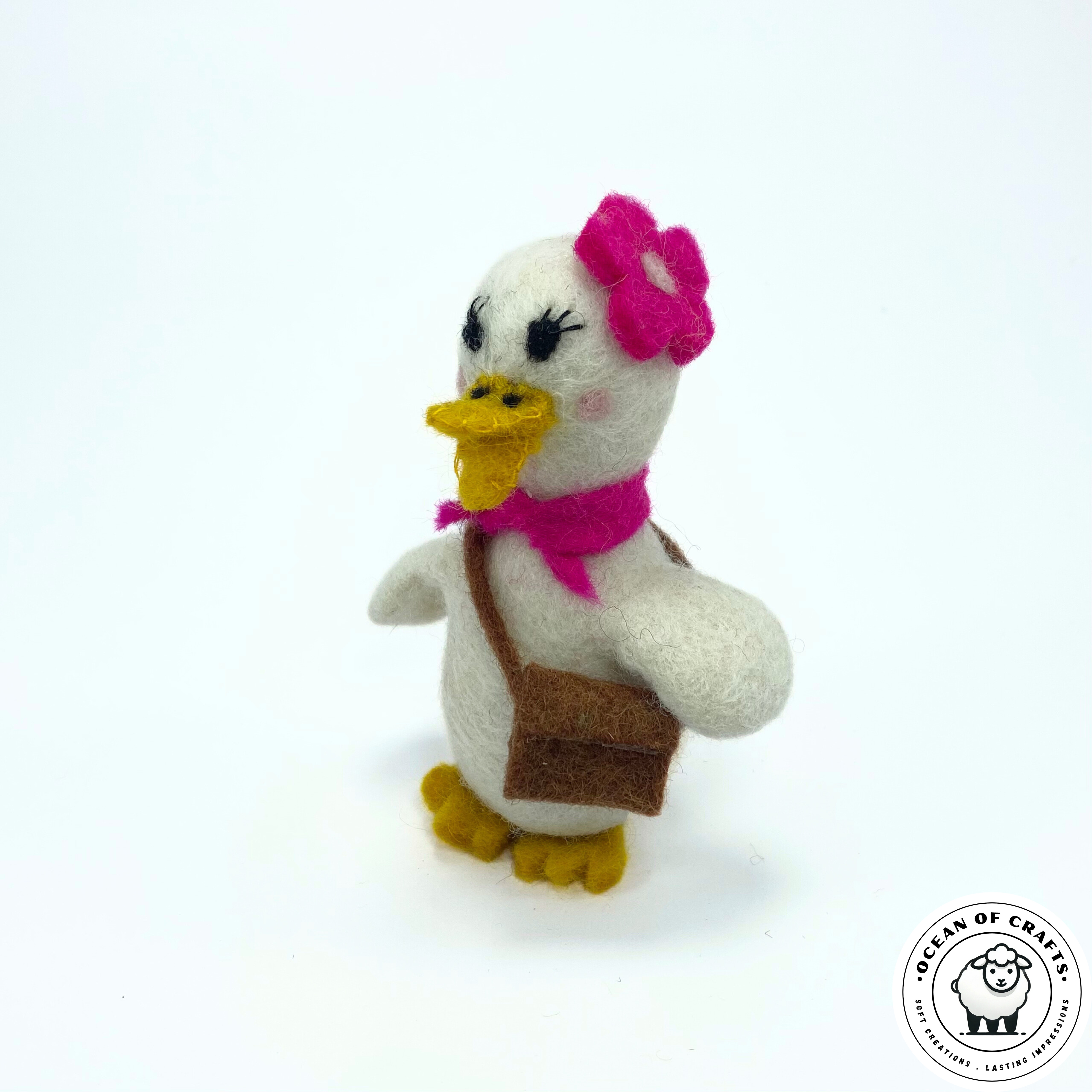 Handmade Felt Duck Figurine