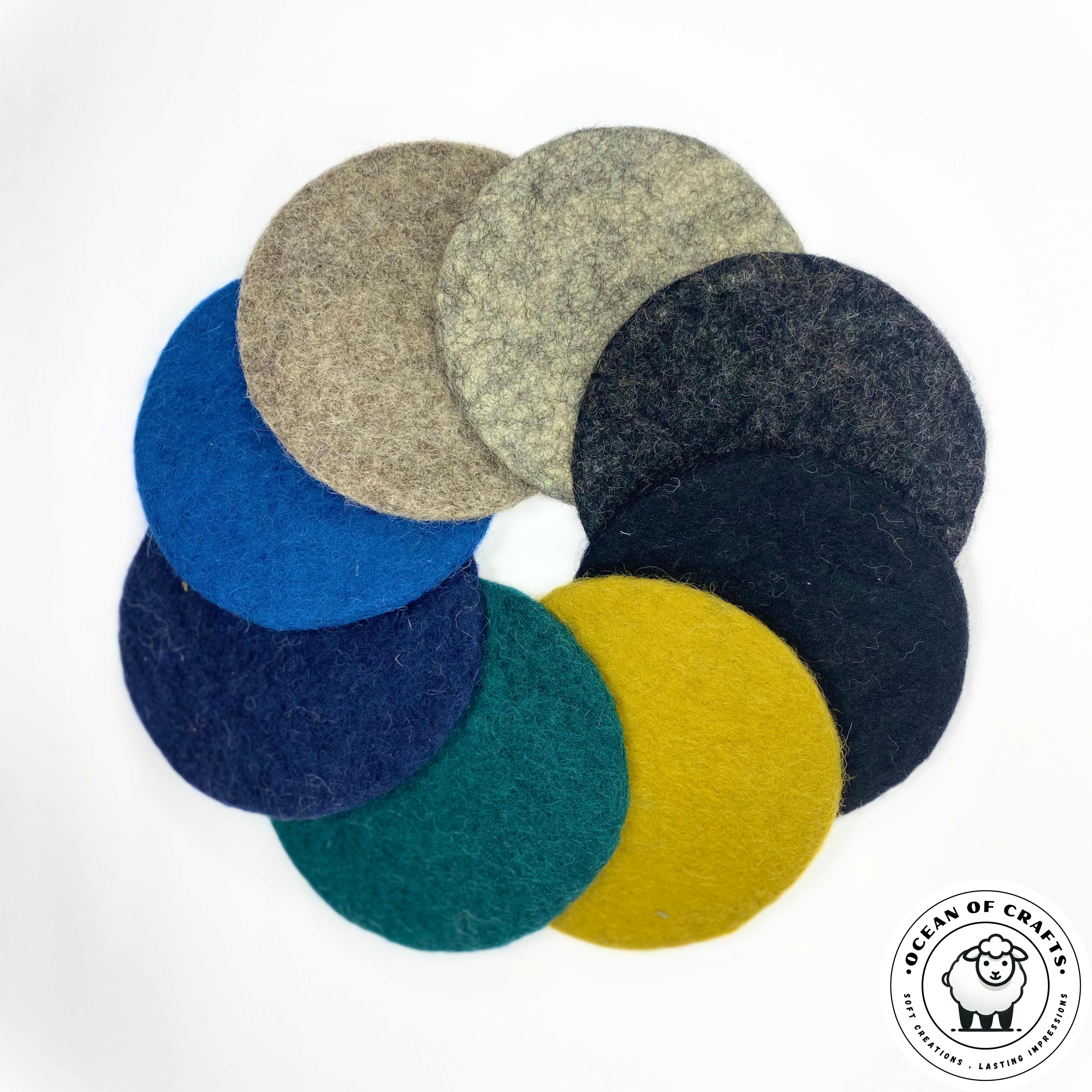 Wet-Pressed Felt Coaster Set