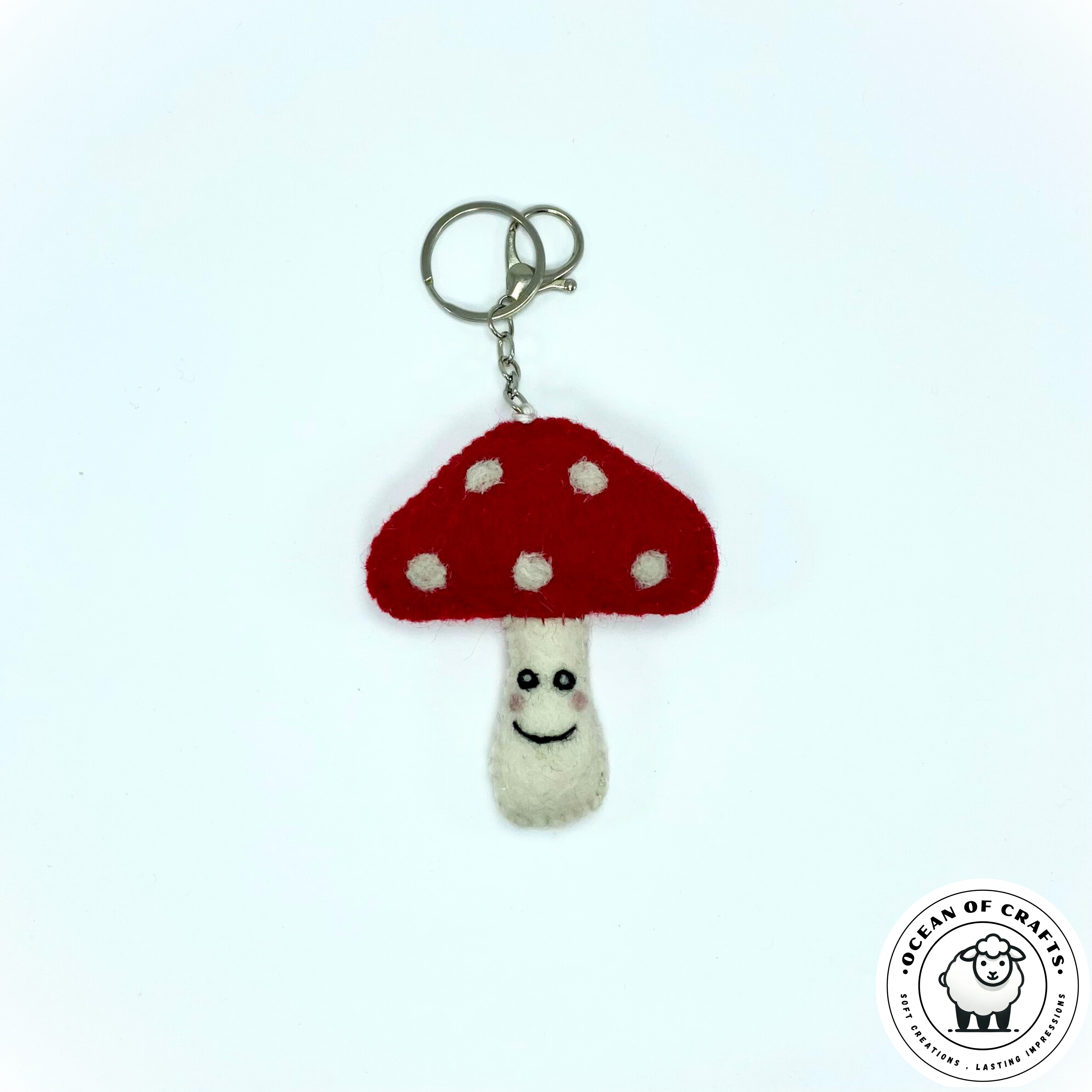 Felt Mushroom Keychain