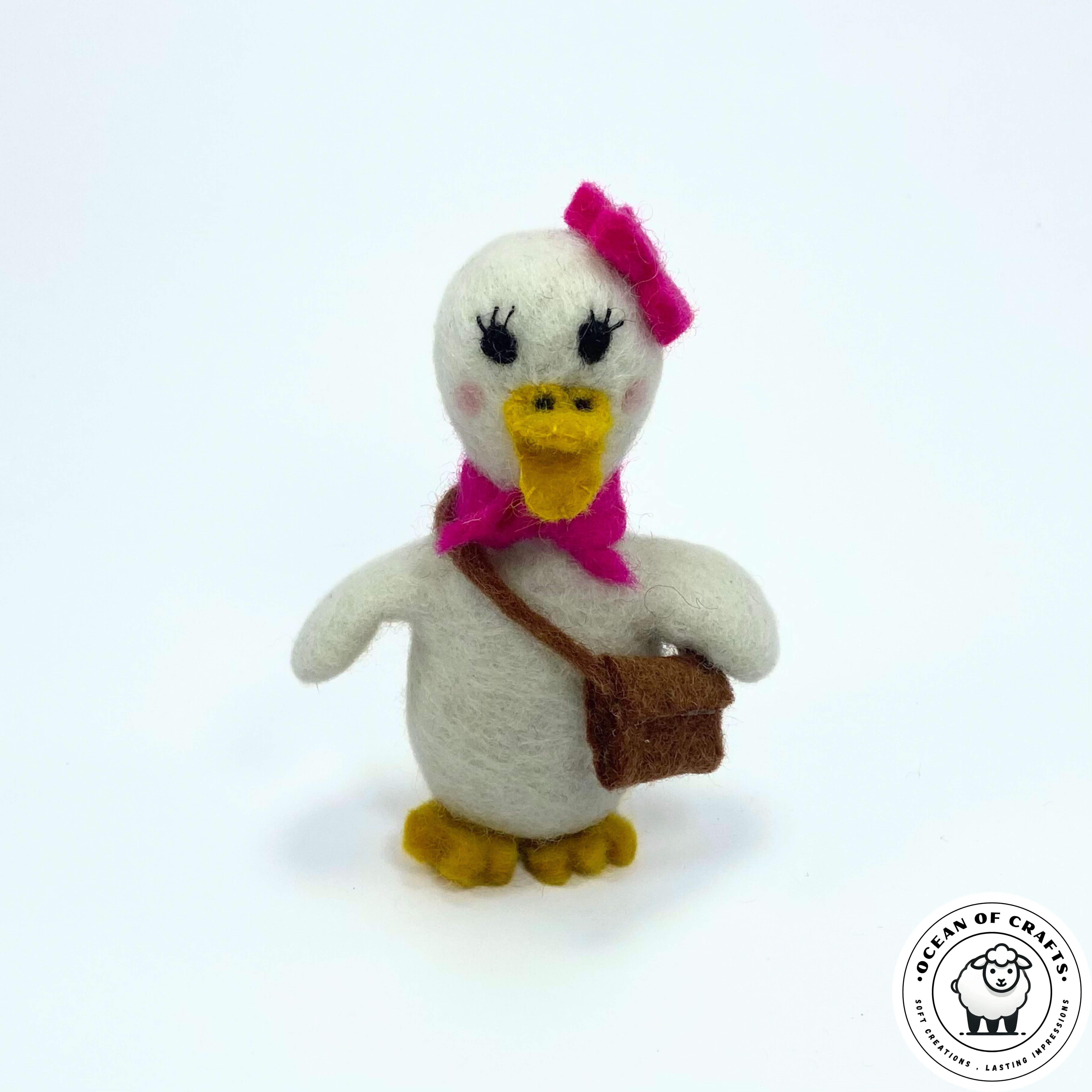 Handmade Felt Duck Figurine
