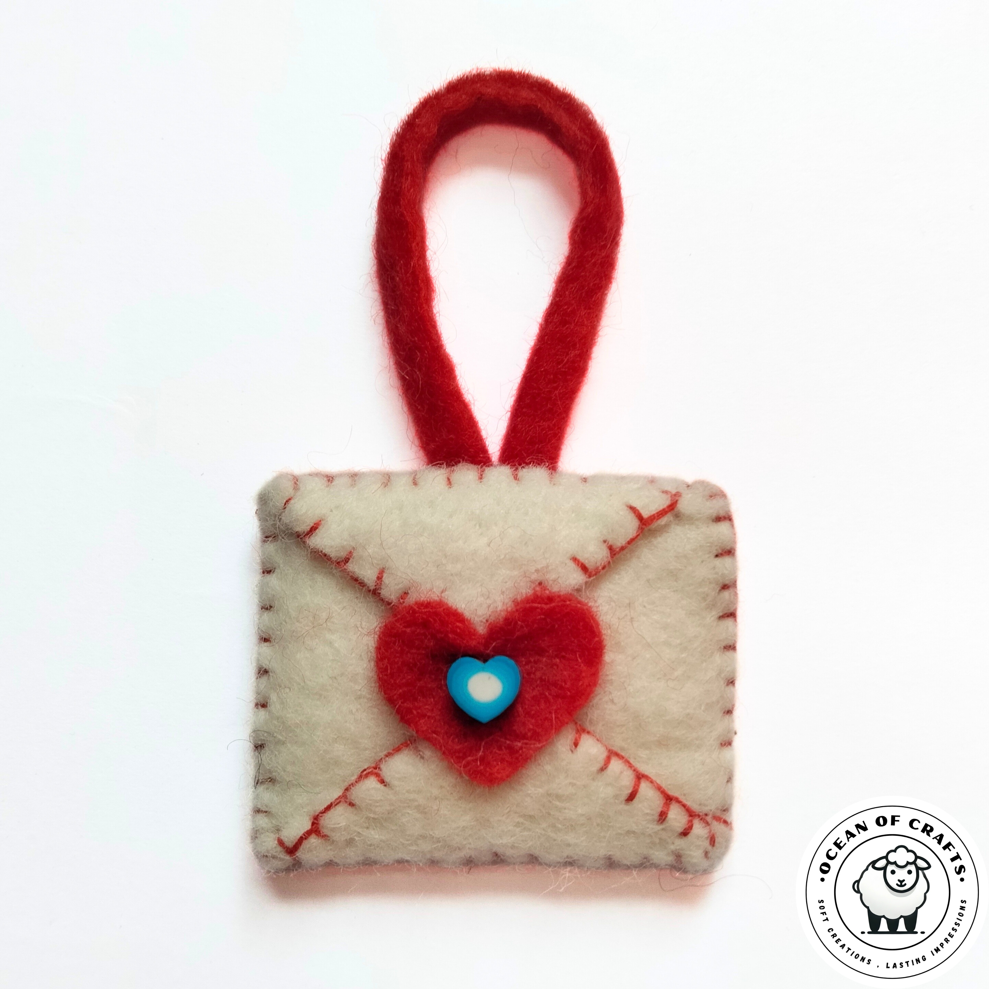 Handmade Felt Love Letter Ornament