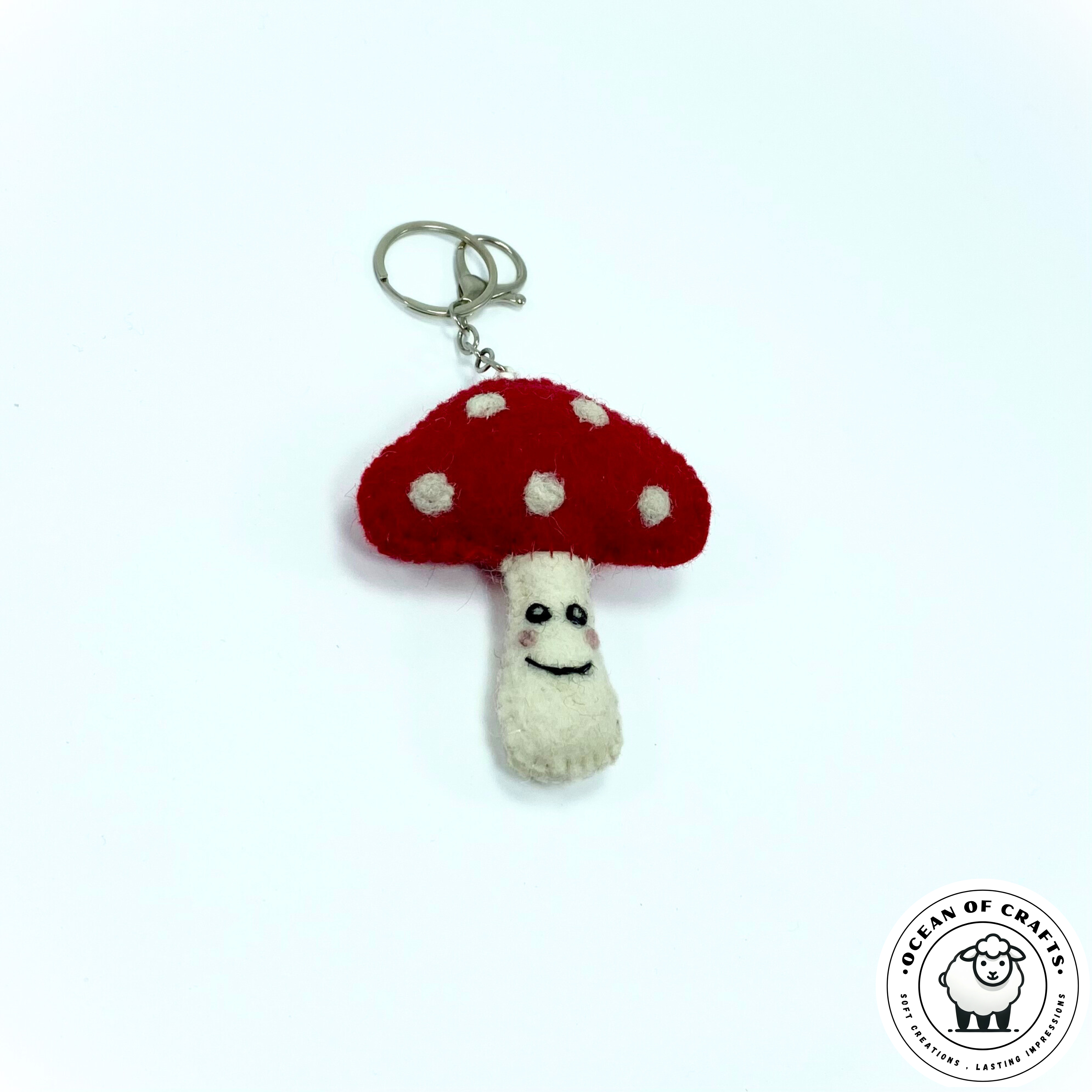 Felt Mushroom Keychain
