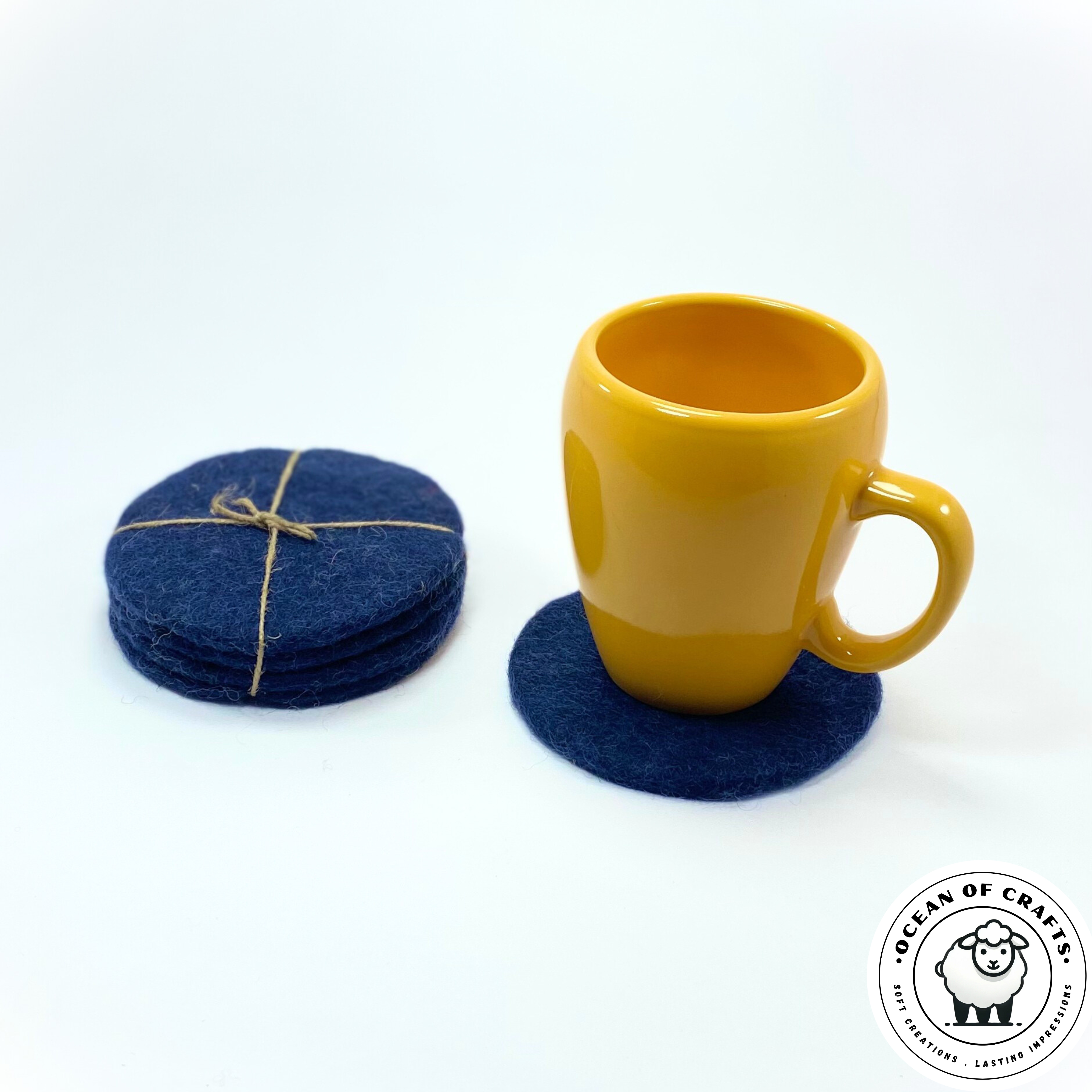 Wet-Pressed Felt Coaster Set