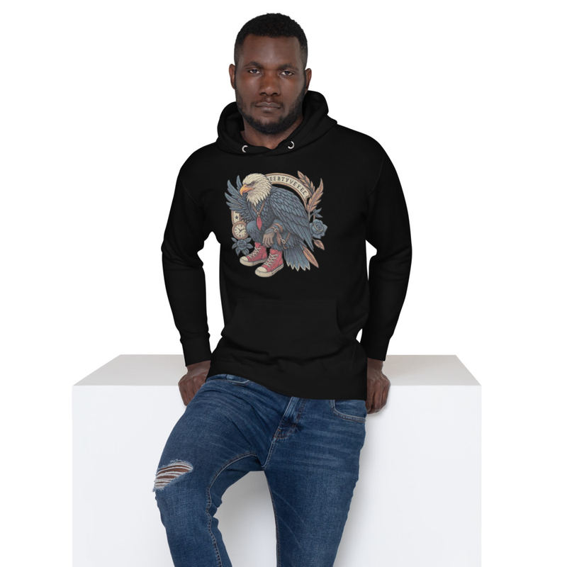 Eagle Graphic Black Hoodie