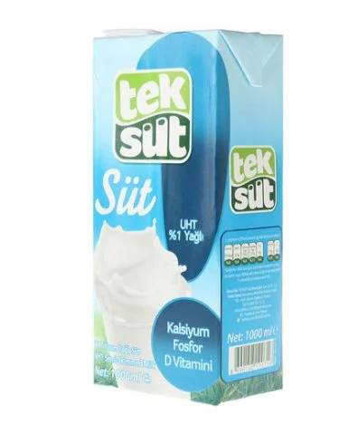 TEKSÜT %1 Yağlı Süt 1 lt  12'li
