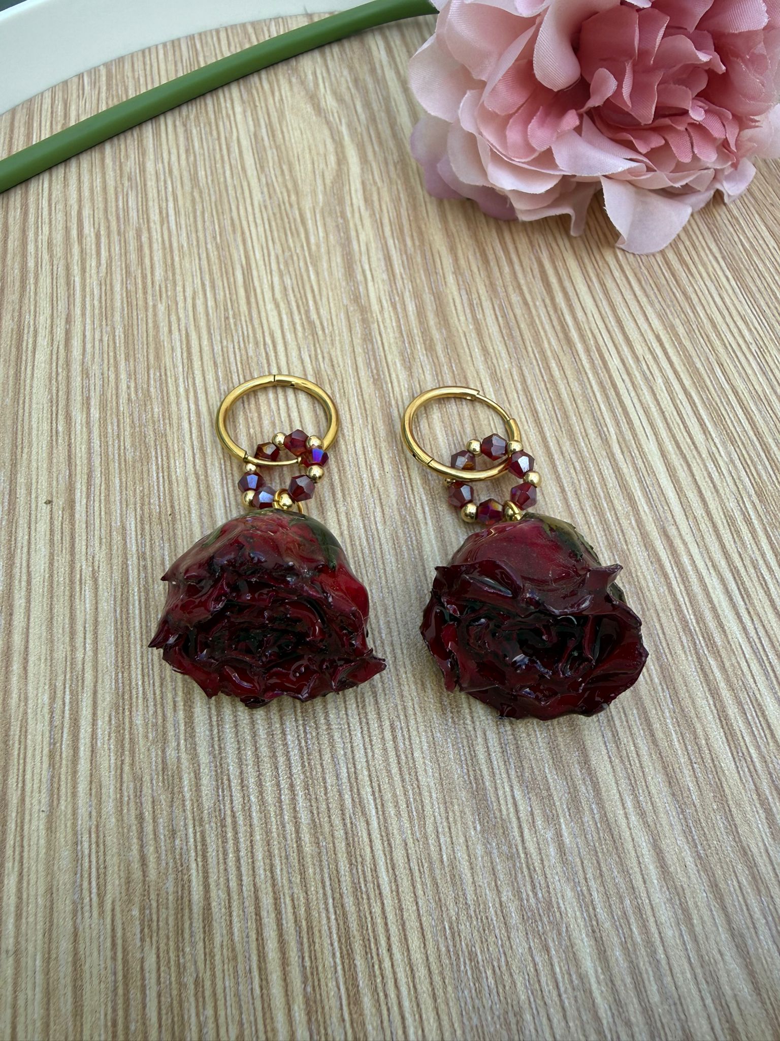 Pendientes "Rosa Eterna"