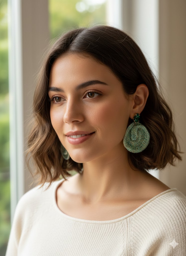 PENDIENTES NEFERTITIS CROCHÉ