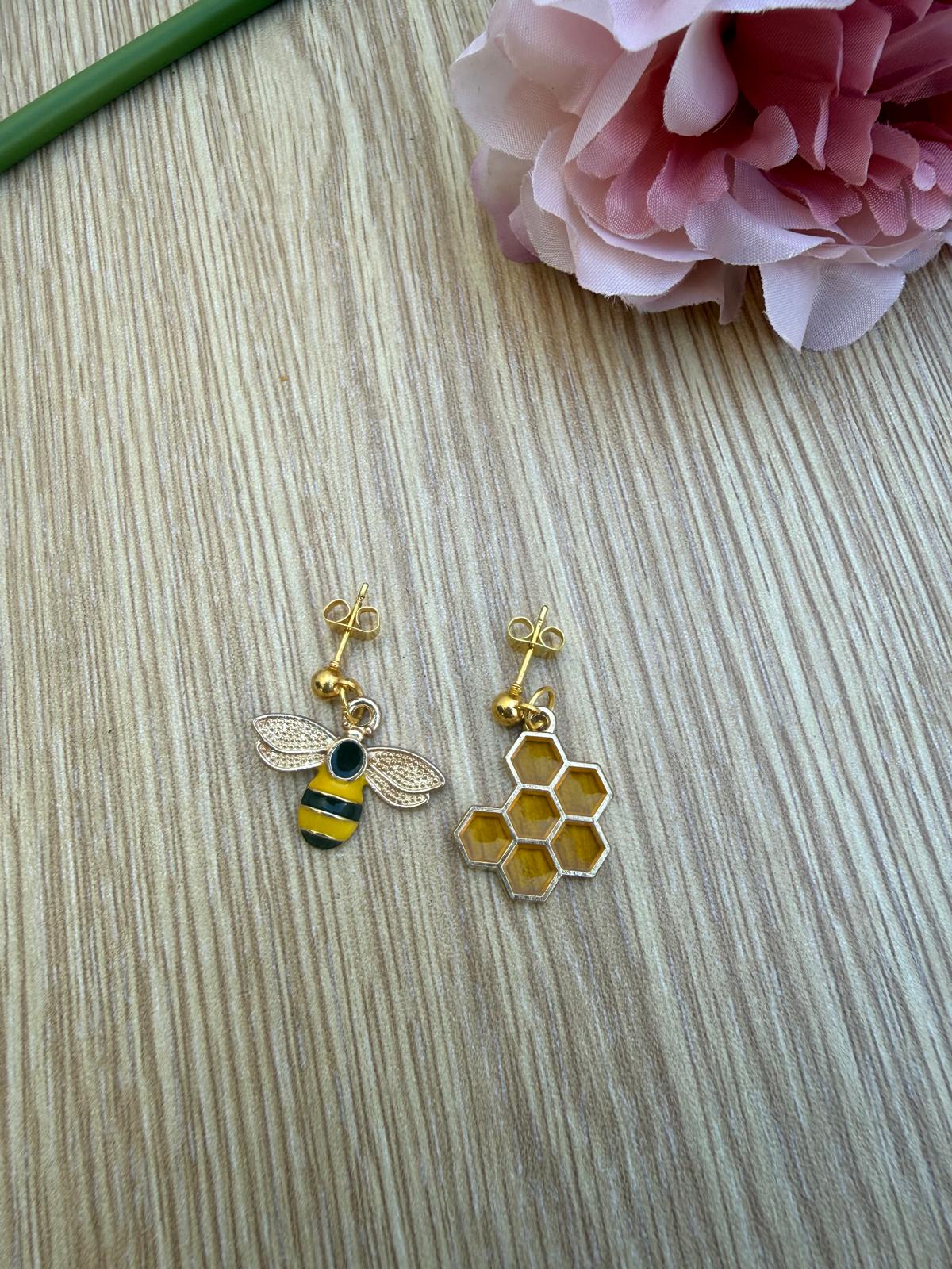 Pendientes Abeja & Panal
