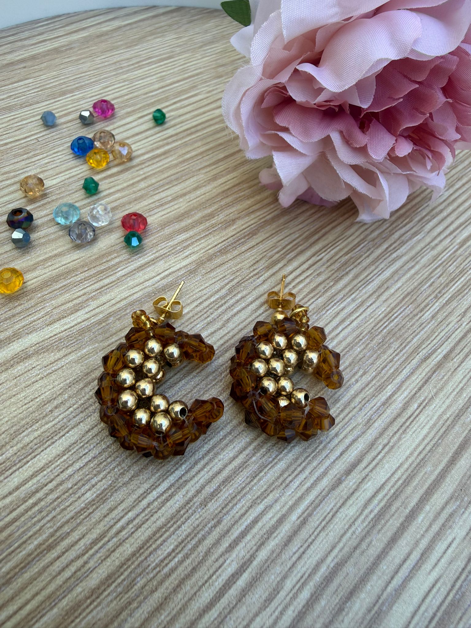 💚PENDIENTES LUNA ESMERALDA