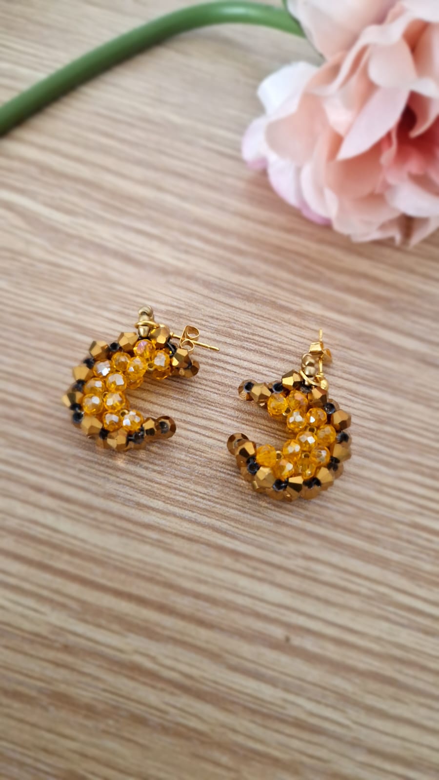 💚PENDIENTES LUNA ESMERALDA