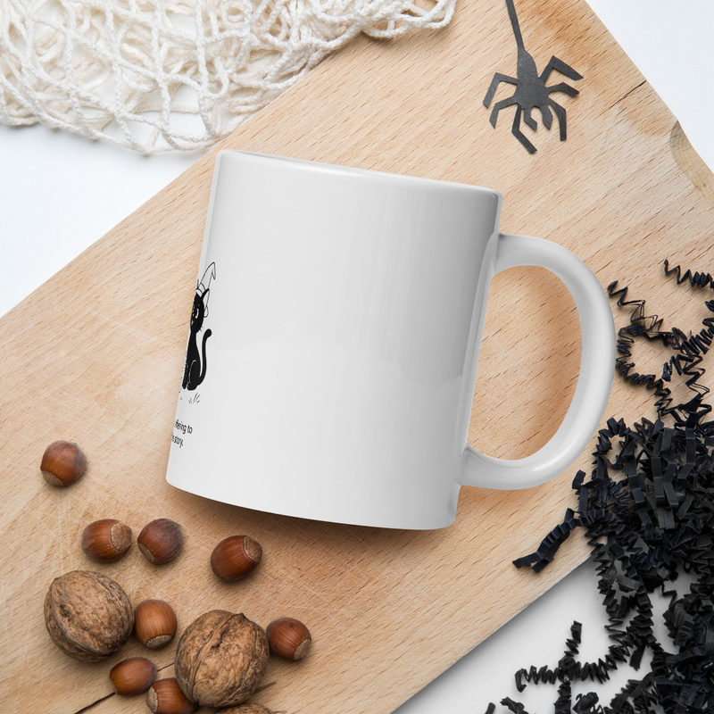 White glossy mug
