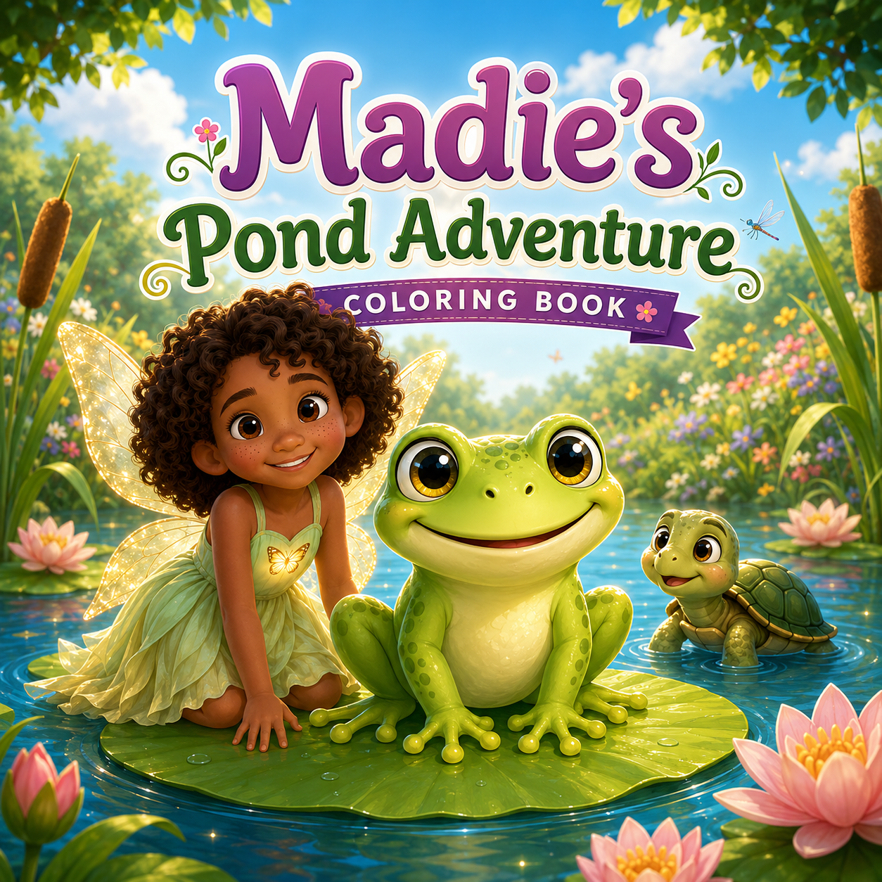 Paperback-Madie's Pond Adventure Coloring Book
