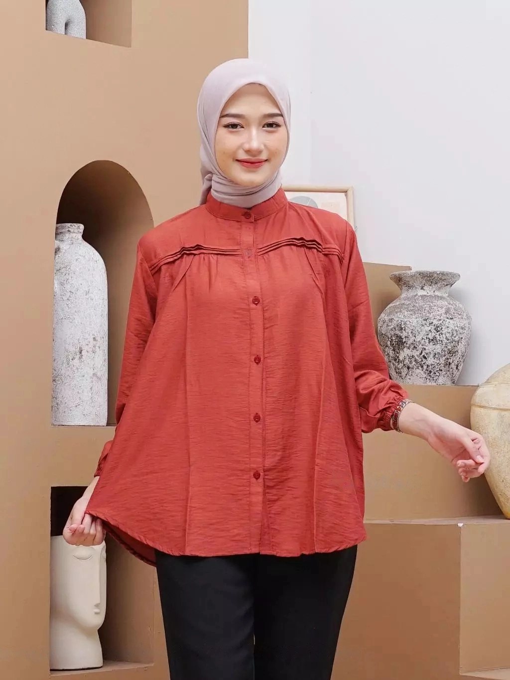 Blus wanita lengan panjang