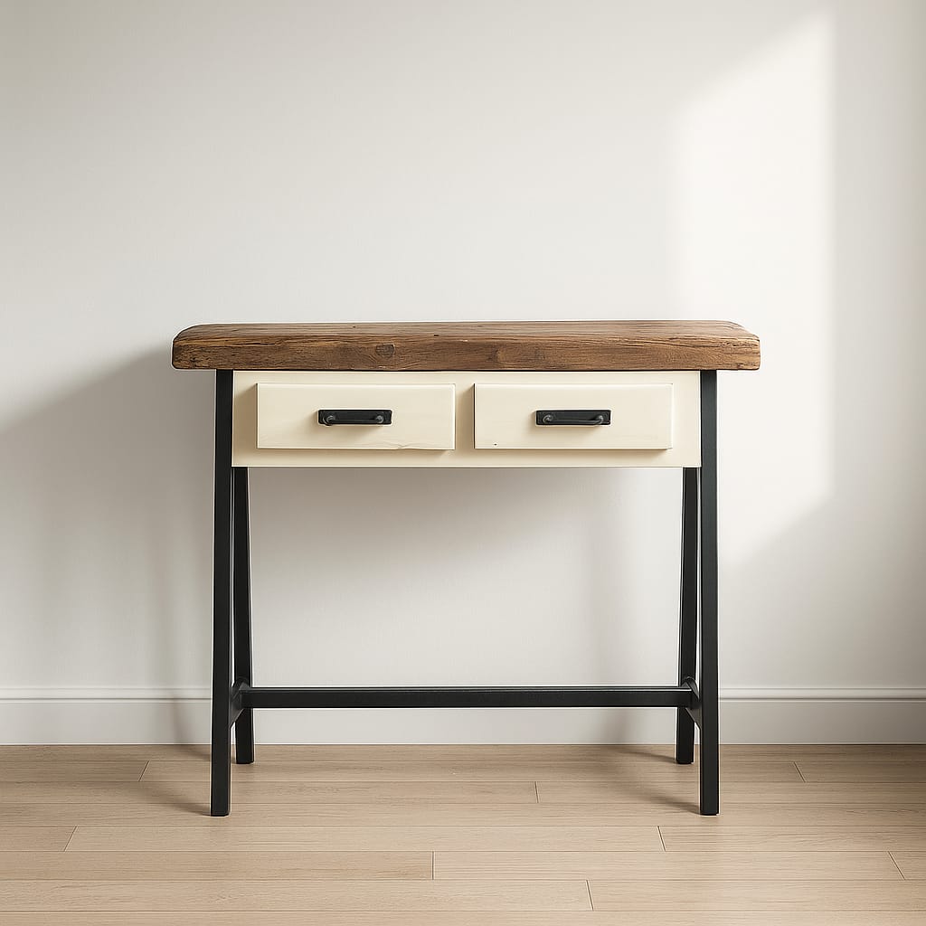 MESA ARRIME VARILLA 2 CAJONES 98x30x90