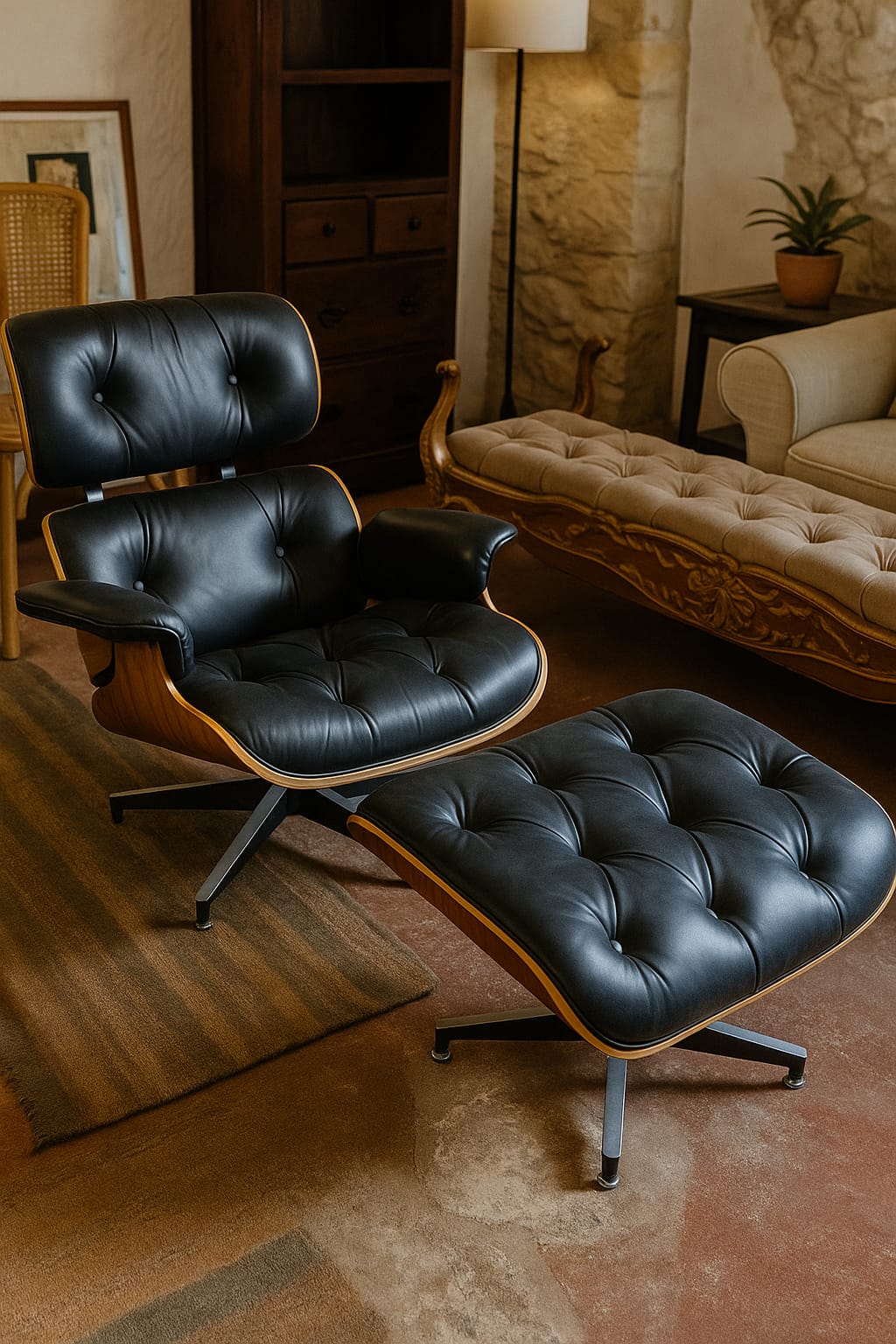 SILLÓN DE CUERO EAMES