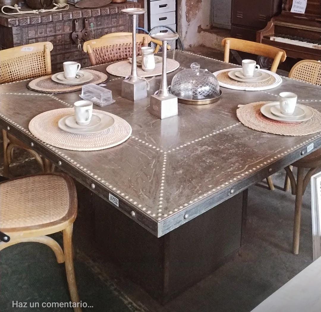 Industrial Metal Dining Table