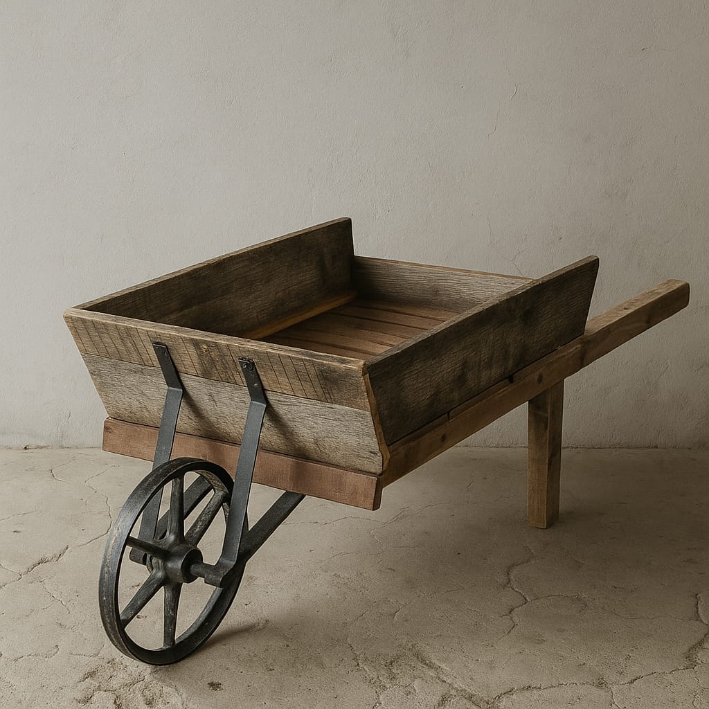 CARRETILLA MADERA CON RUEDAS 70X1,20