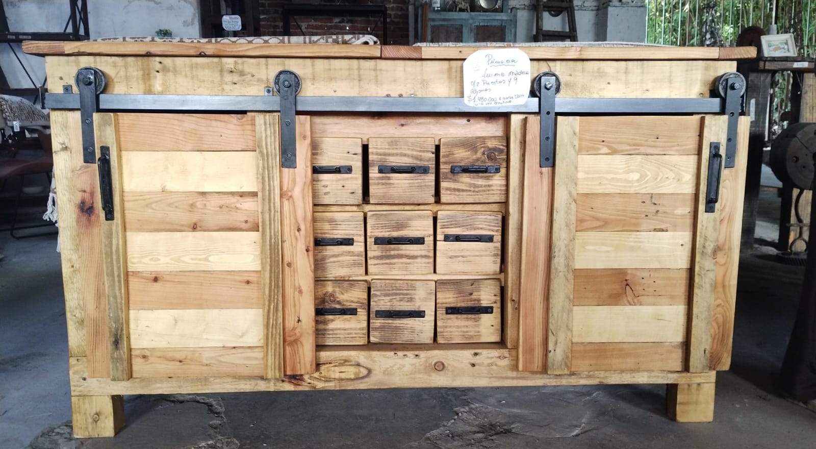 Rustic Wooden Storage Cabinet