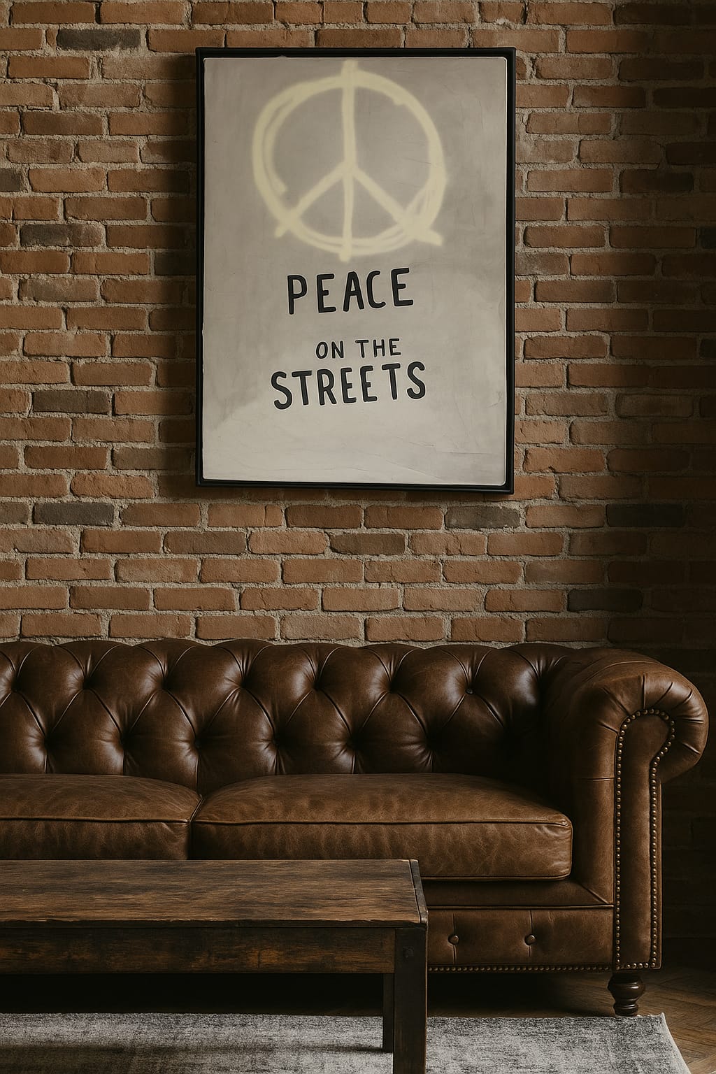 CUADRO BANDERA PEACE ON THE STREETS