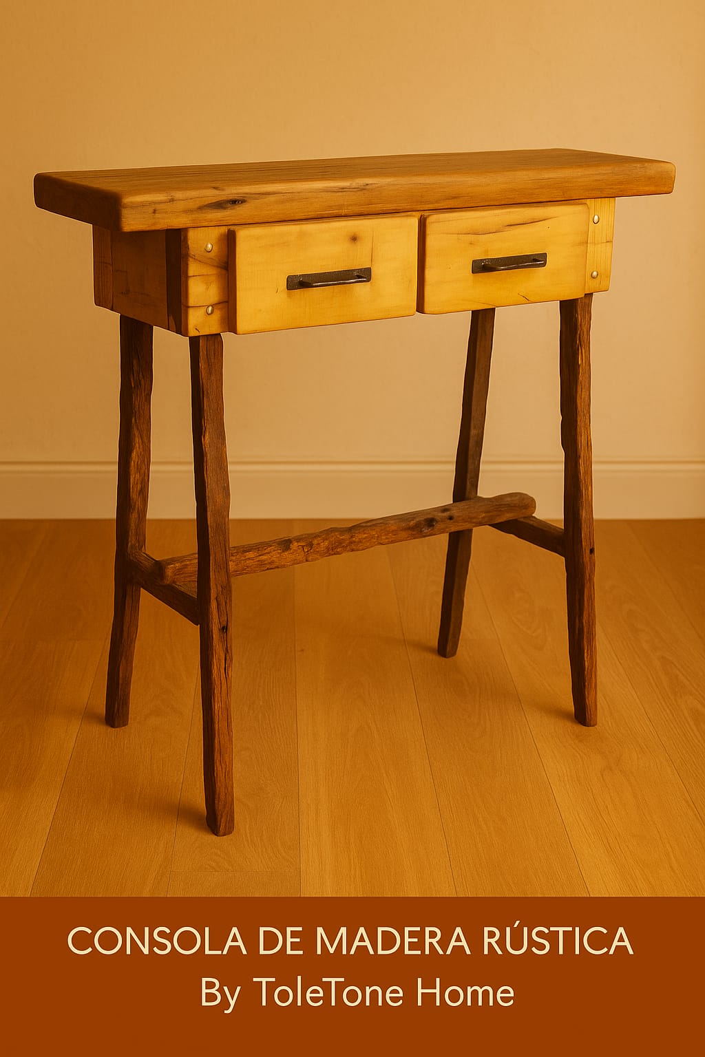 MESA ARRIME VARILLA 2 CAJONES  1,07X36X90