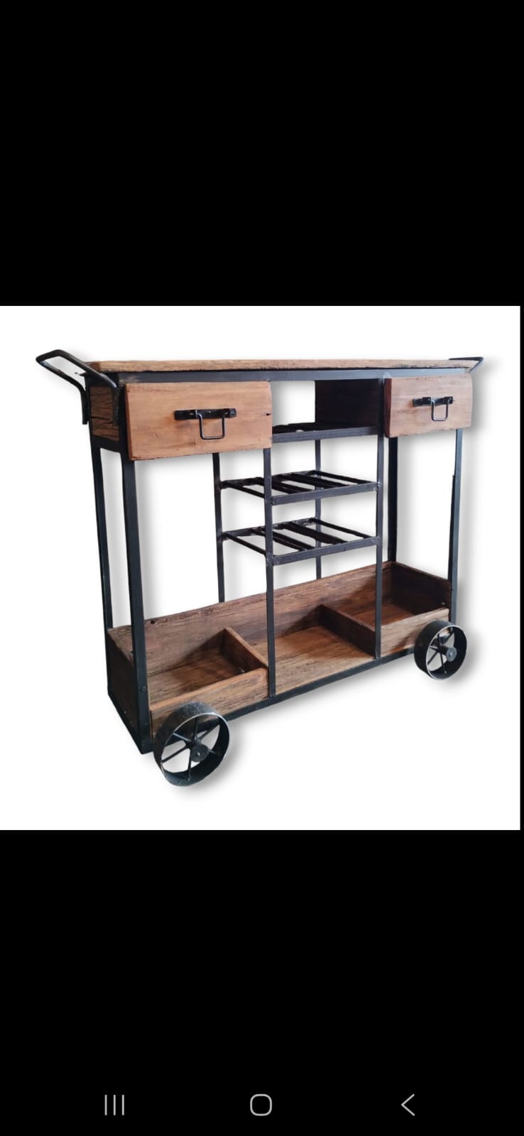 CARRITO BAR BODEGA C/RUEDAS ANGOSTO 1,14X30X67