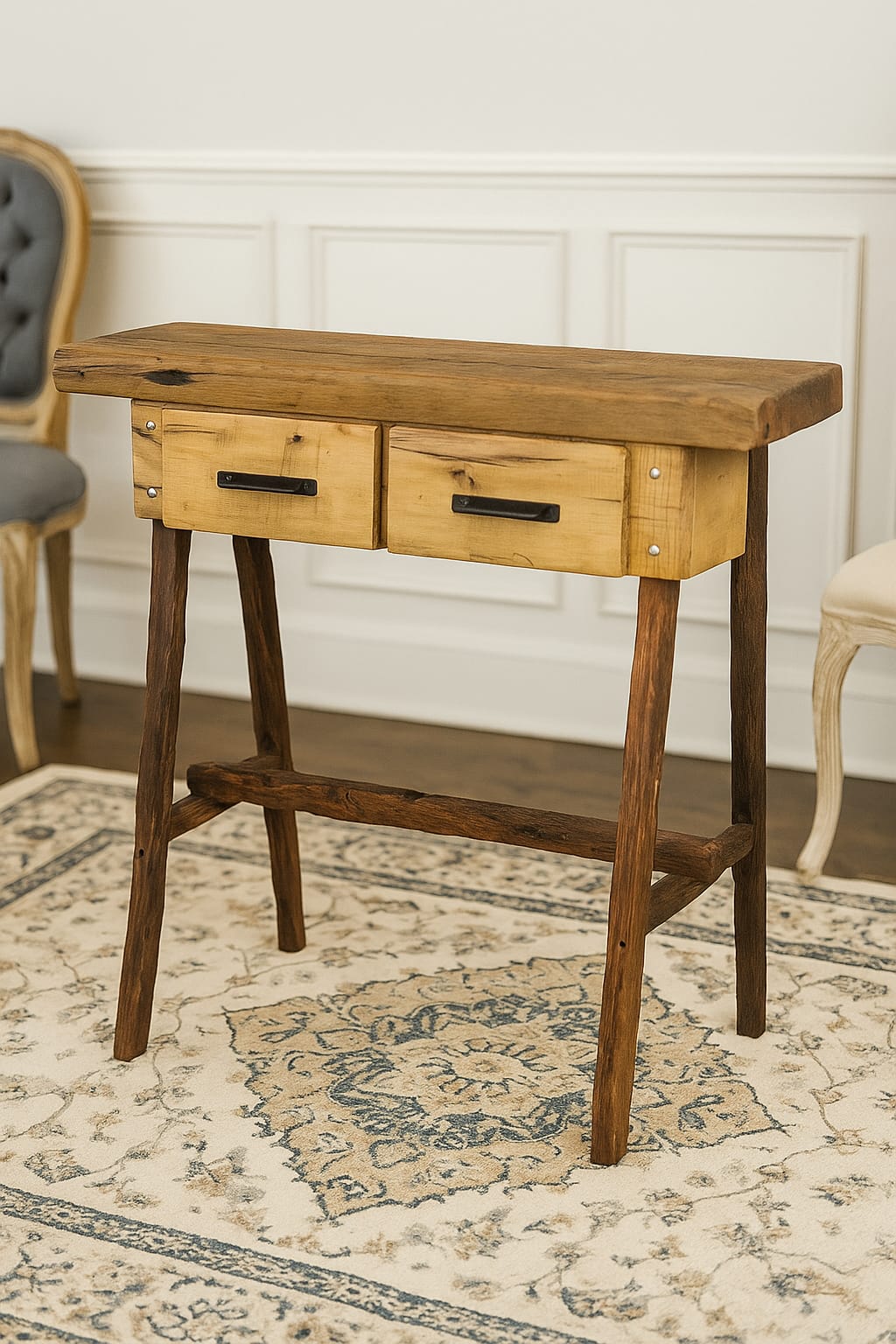 MESA ARRIME VARILLA 2 CAJONES 1,04x50x90