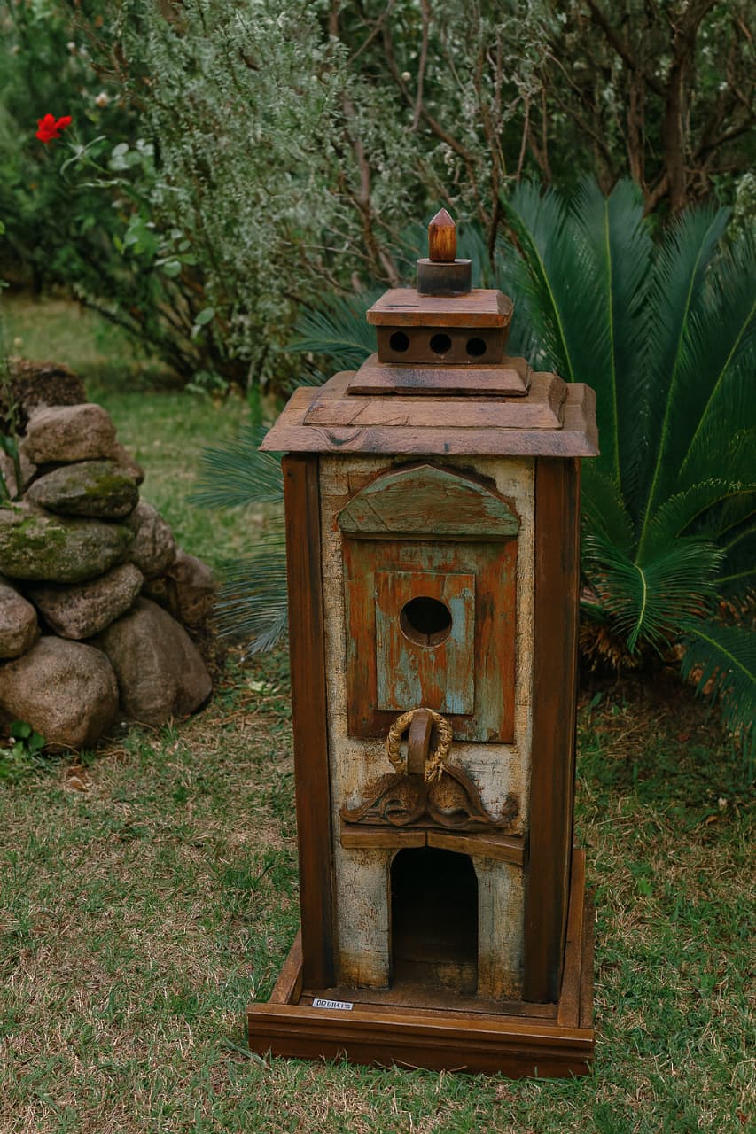 CASITA DE QUEBRACHO PÁJAROS 90X18X27