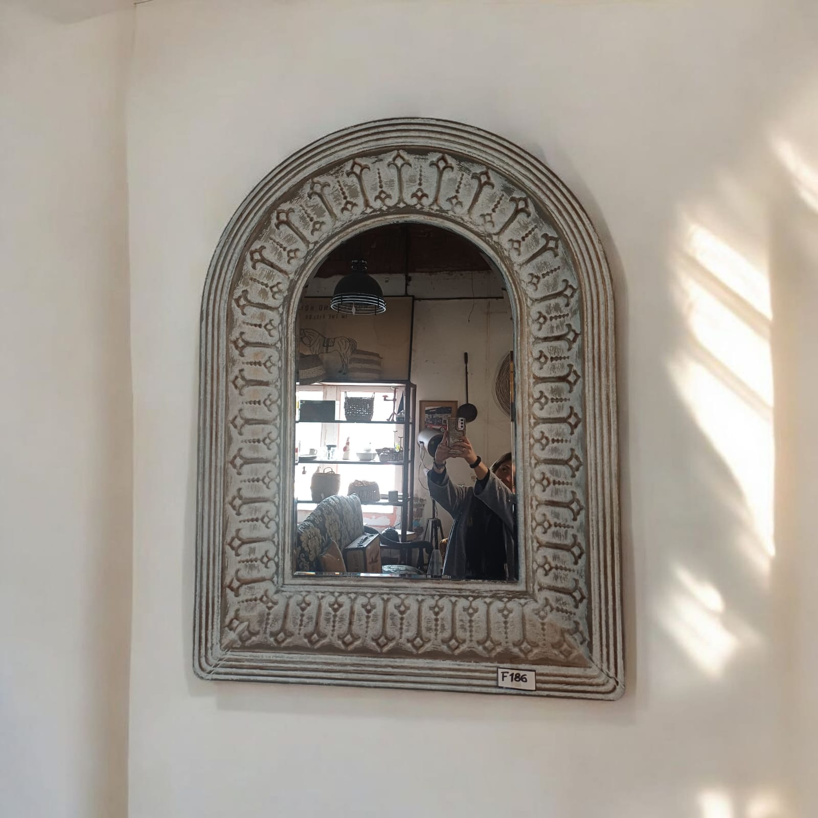 ESPEJO MEDIO PUNTO CHAPA 